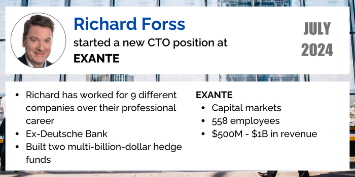 Richard Forss CTO Career change in Switzerland 2024